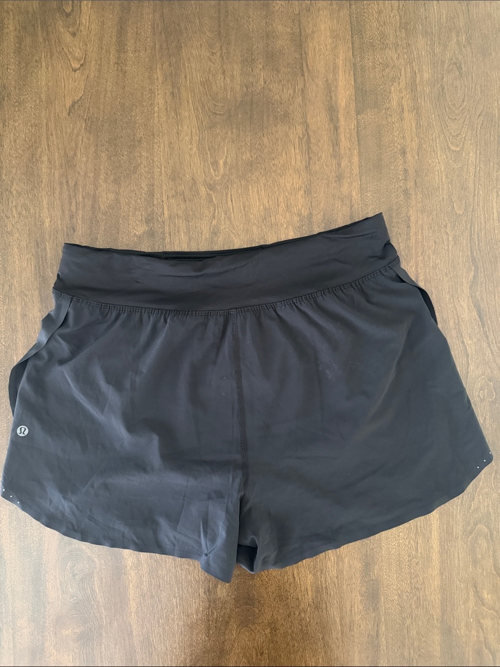 lululemon athletica Black Fast and Free High Rise Running Shorts. Size 10 - Picture 2 of 4